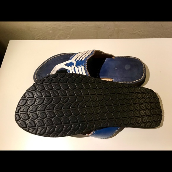 Green sandal leather